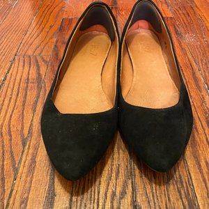Black Suede Ballet Flats